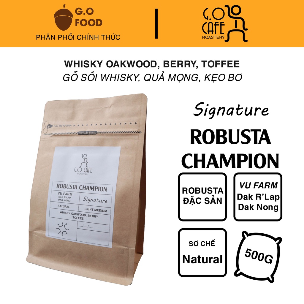 Cà phê Specialty FINE ROBUSTA CHAMPION, cafe đặc sản từ Dak Nong, Việt Nam - G.O Cafe Roastery