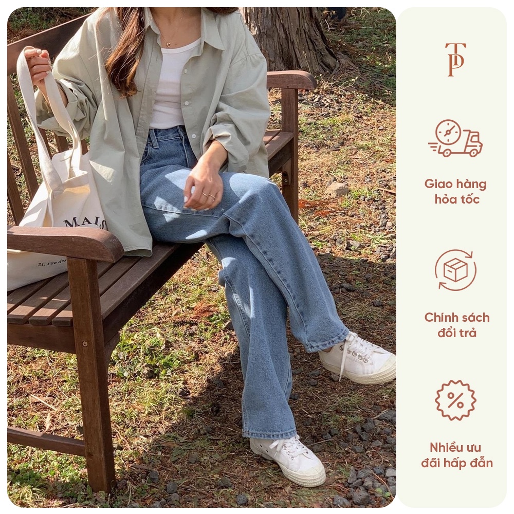 Quần bò ống rộng Snow Blue Jeans thepair.vn