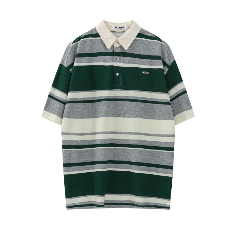 Áo thun polo unisex kẻ ngang cao cấp TSS80065 by COCCACH