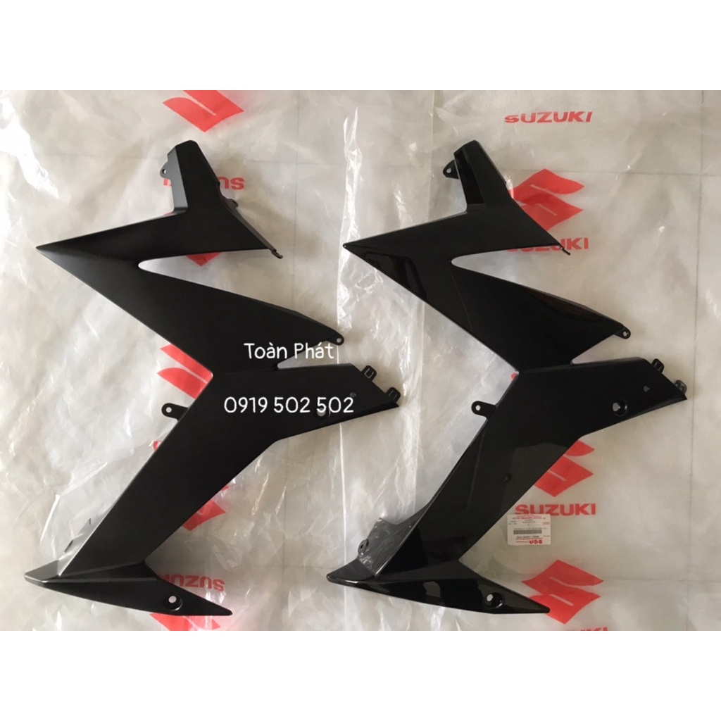 BỬNG TRƯỚC SATRIA FI - RAIDER FI - YẾM TRƯỚC FI - ĐEN NHÁM - ĐEN BÓNG - BÊN TRÁI - CHÍNH HÃNG SUZUKI INDONESIA