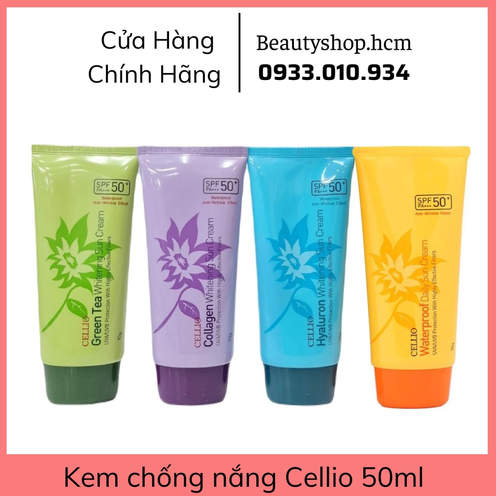 Kem chống nắng Cellio 50ml (hàng chính hãng)