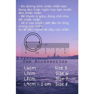 Nhẫn titan hạt đá hở đơn giản