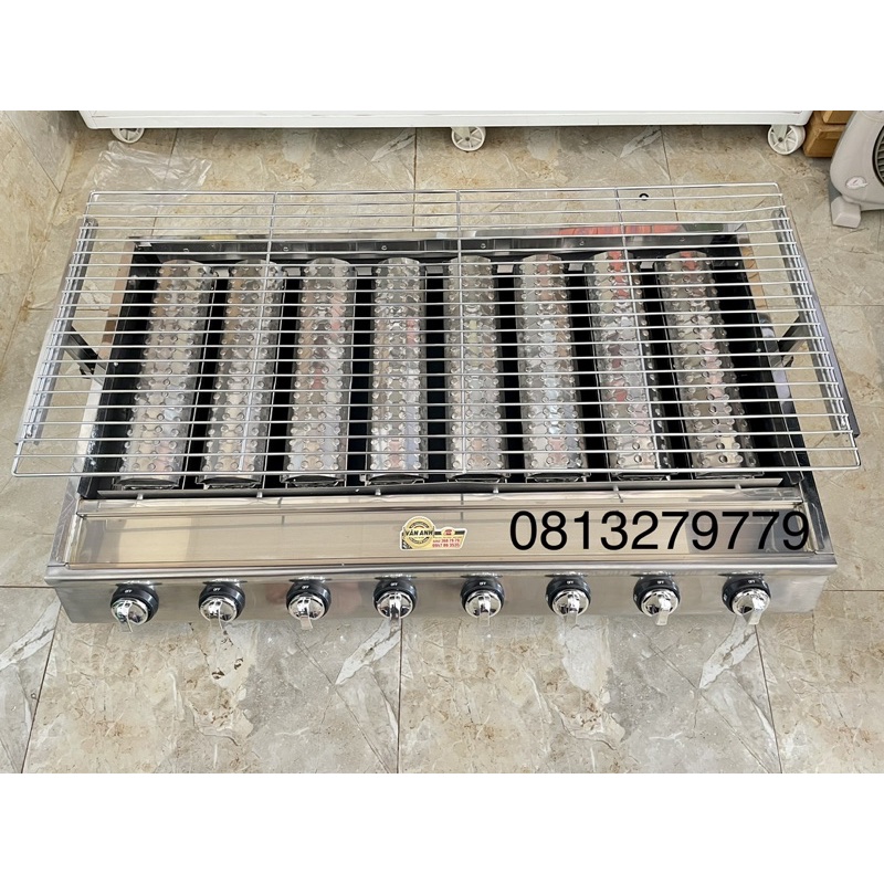 BẾP NƯỚNG GAS 8 INOX LỚN NƯỚNG HẢI SẢN BBQ HÀU