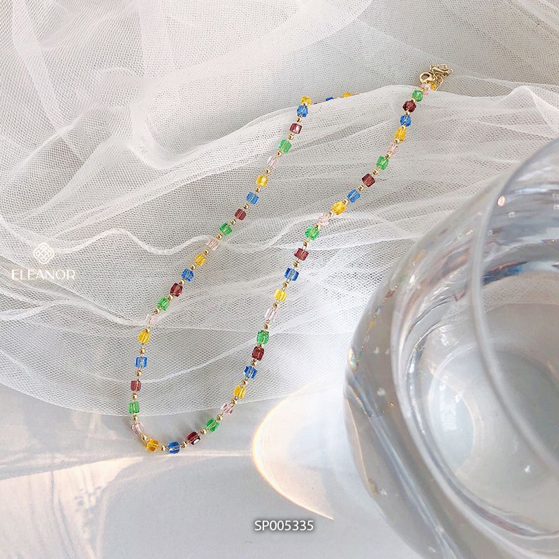 Dây chuyền nữ đính hạt cườm Eleanor Accessories dạng chuỗi hạt nhiều màu sắc phụ kiện trang sức 5335