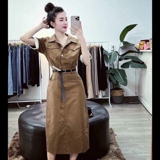 VÁY KAKI KÈM BEALT QCCC