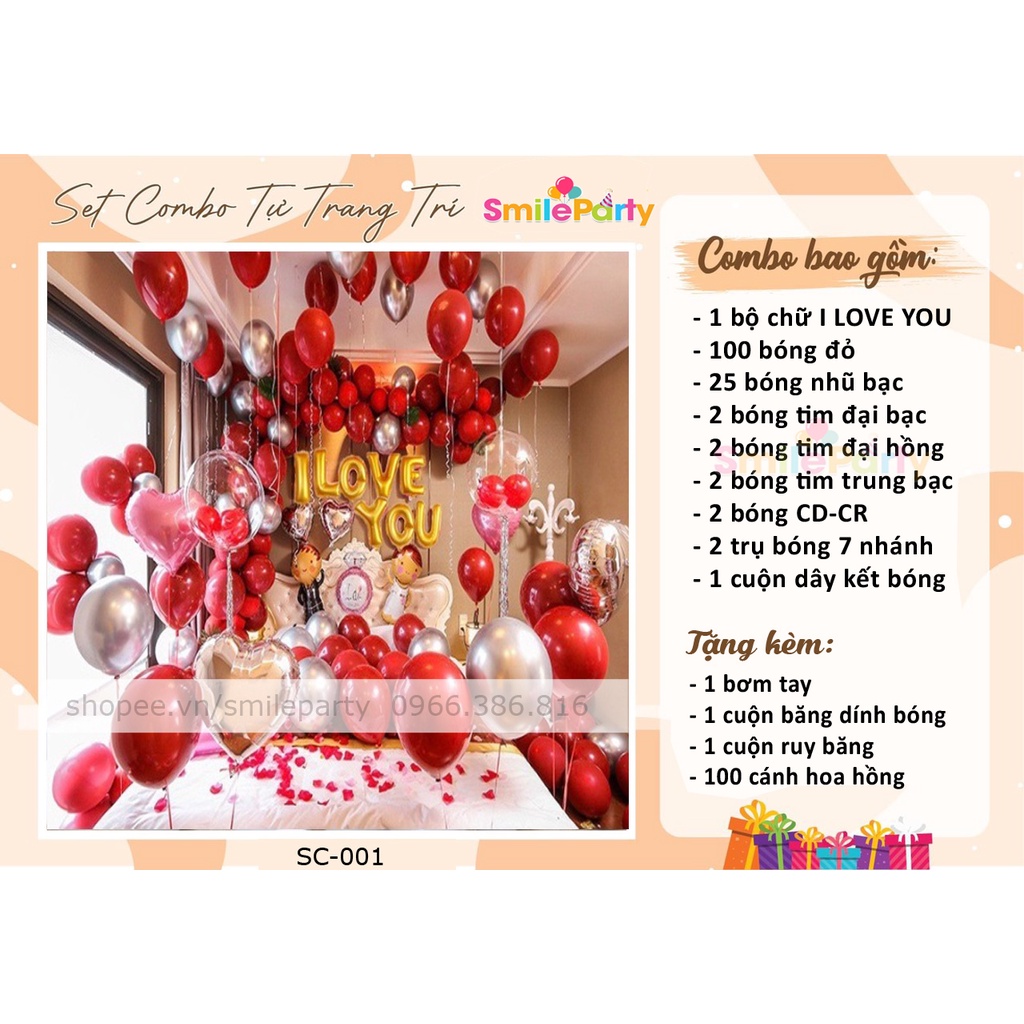 Set Bóng Trang Trí Phòng Cưới HOT 2023, Bóng Bay Trang Trí Phòng Cưới , Bóng Chữ happy Wedding