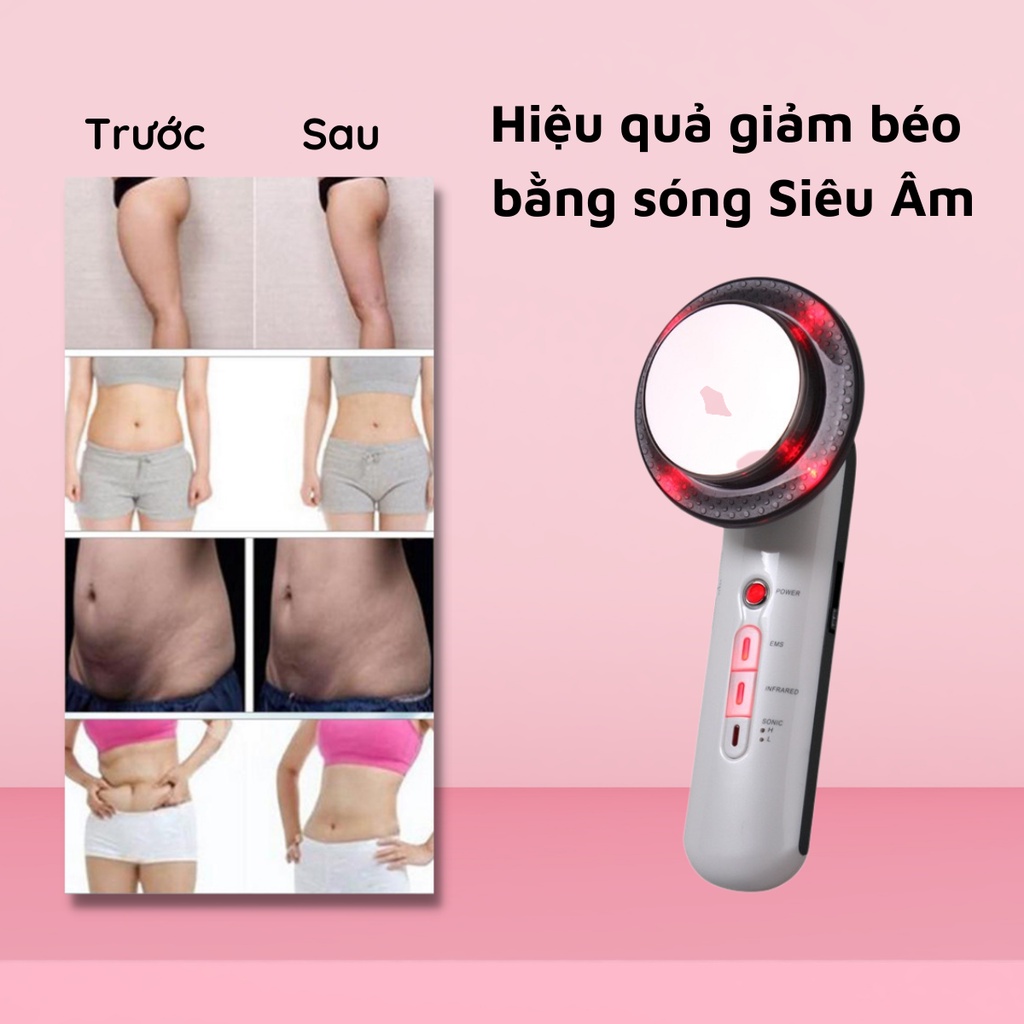 Máy Massage Giảm Mỡ Cầm Tay NANOMAX 3 Trong 1 Giảm Mỡ Bụng Đùi Mông, Công Nghệ Sóng Siêu Âm, Hồng Ngoại, Massage EMS