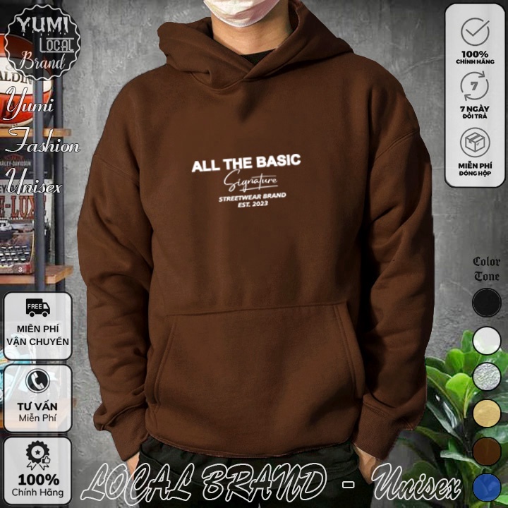 Áo Hoodie AllTheBasic Local Brand Unisex nỉ bông cao cấp dày - Áo Khoác Nỉ Form Rộng