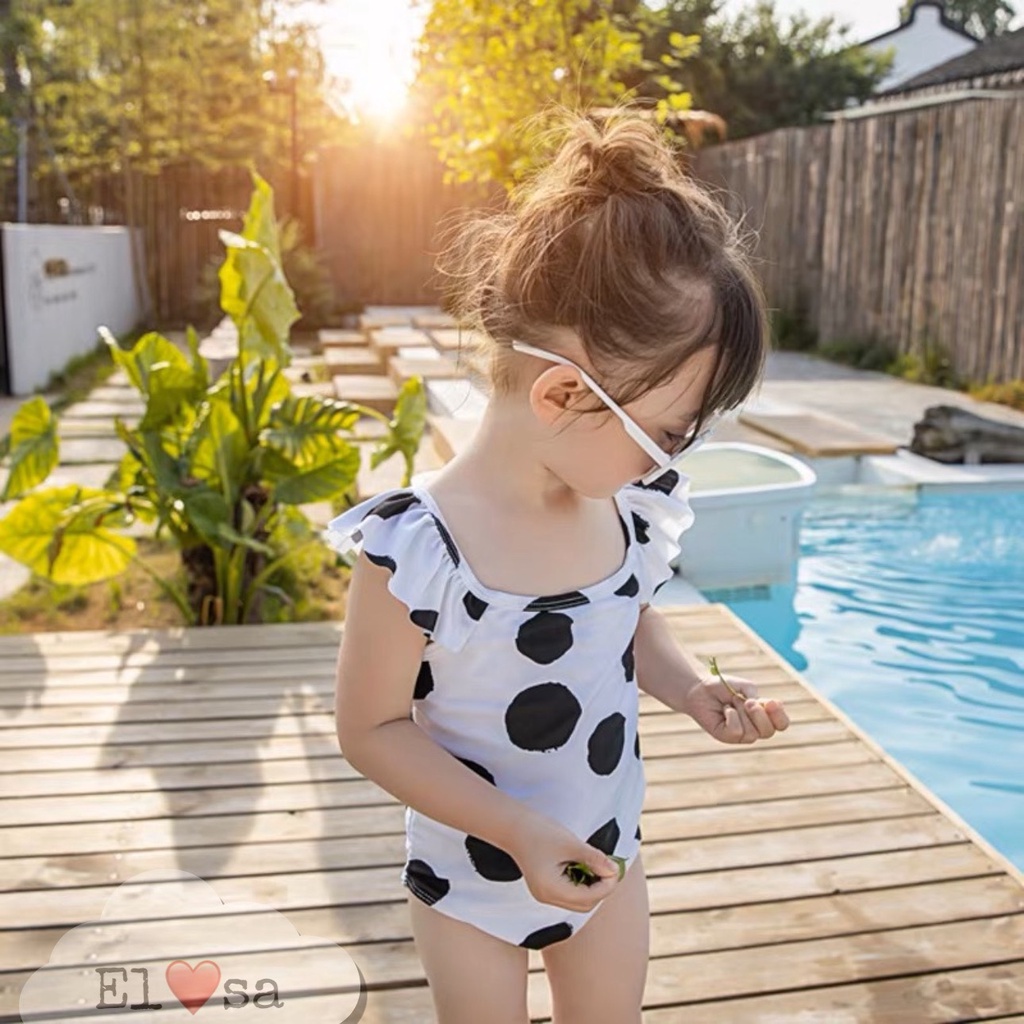 Bộ đồ bơi, Bikini cho bé - Bikini Bé Gái Họa Tiết Chấm Bi Siêu Xinh cho bé từ 1-8 Tuổi