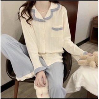 Bộ Pijama phối bèo tiểu thư
