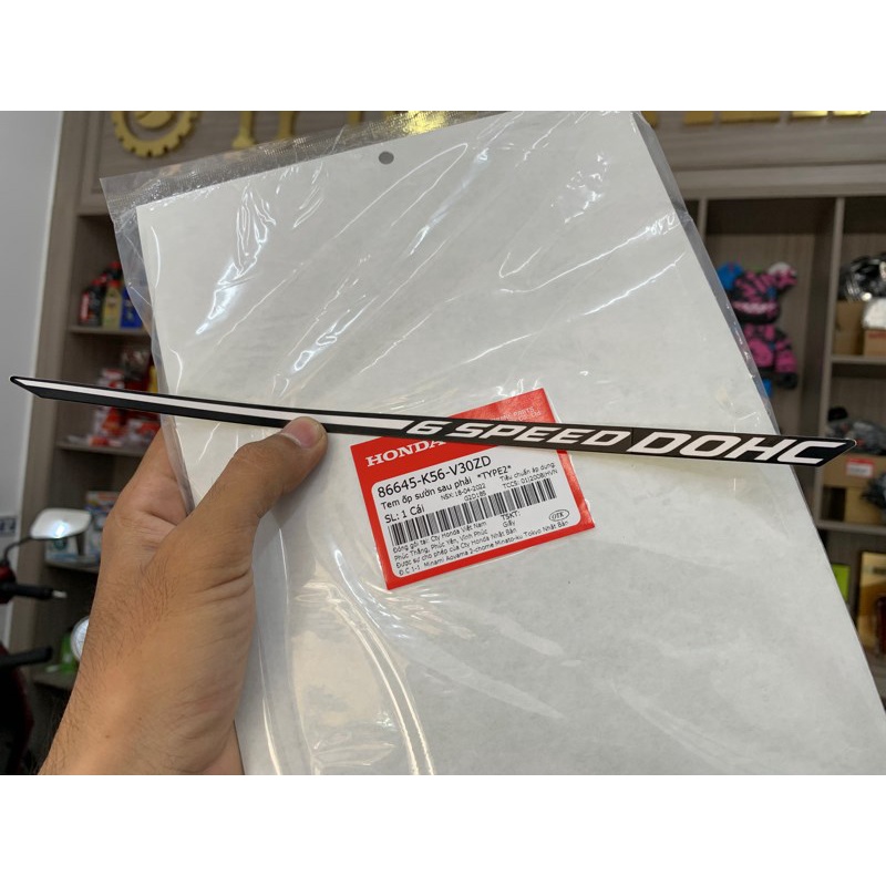 Tem sườn Winner Đen chử DOHC 6 Speed bên Phải