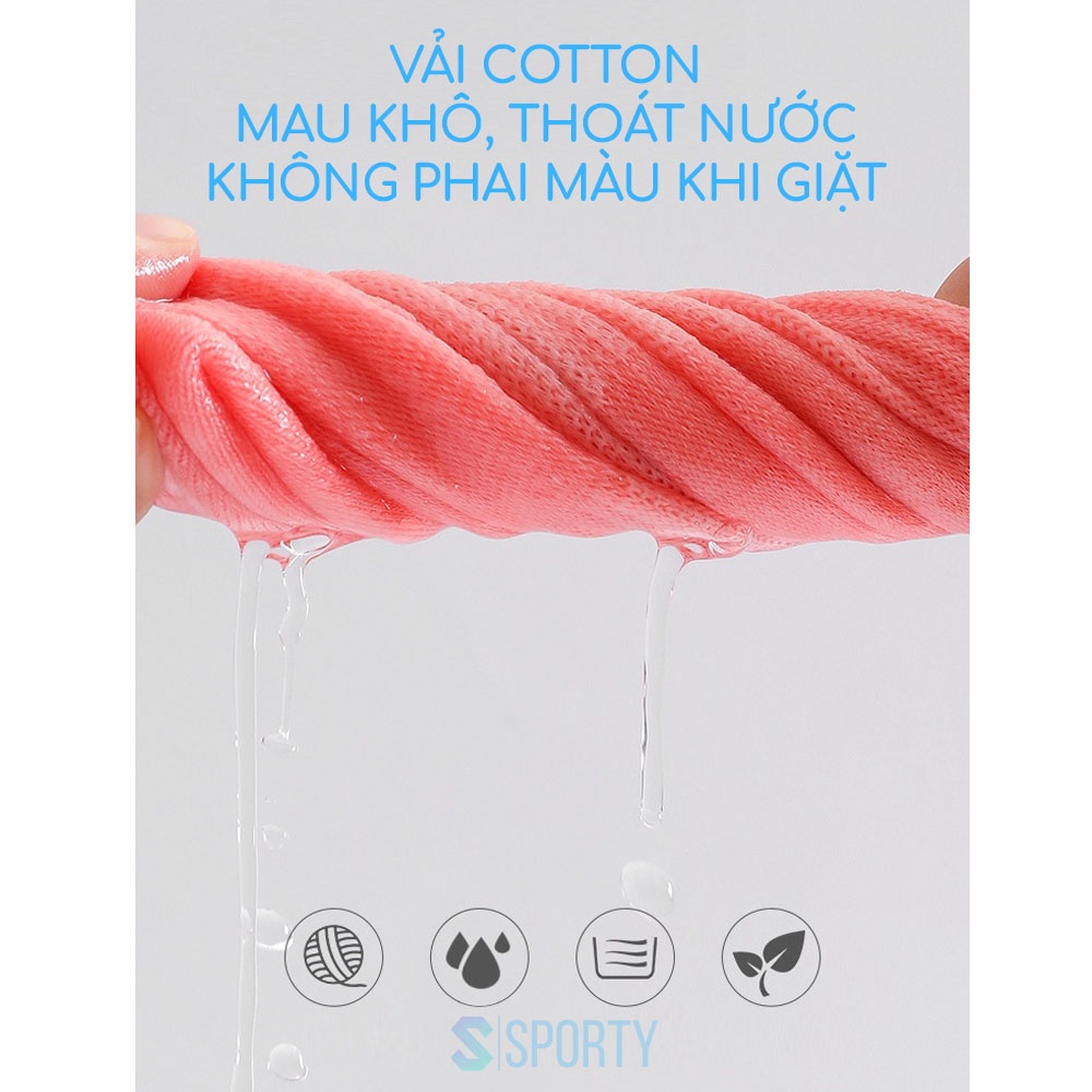 Tất chân cao cổ nữ SPORTY freesize tập yoga pilates len co giãn đính hạt silicon chống trơn trượt mũi tròn