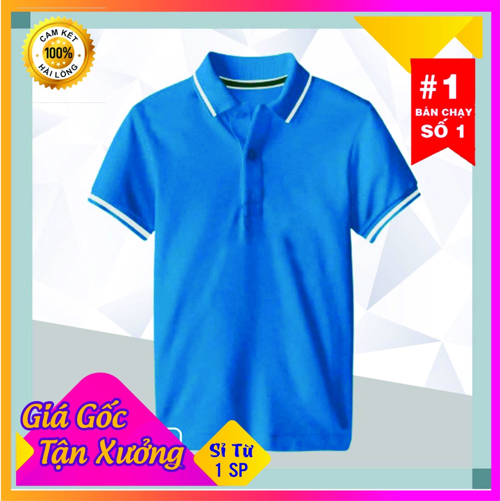 Áo Polo Mè Thể Thao Màu Xanh Y.A - Hàng chất lượng cao, Giá Sỉ