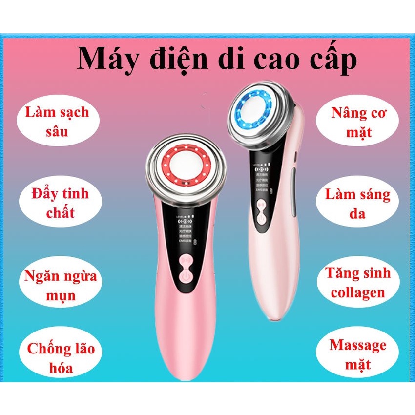 Máy đẩy tinh chất,điển di tinh chất massage mặt kết hợp ánh sáng xanh nâng cơ trẻ hóa