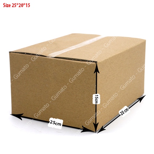 Hộp giấy, thùng carton size 25x20x15 giấy carton gói hàng Everest