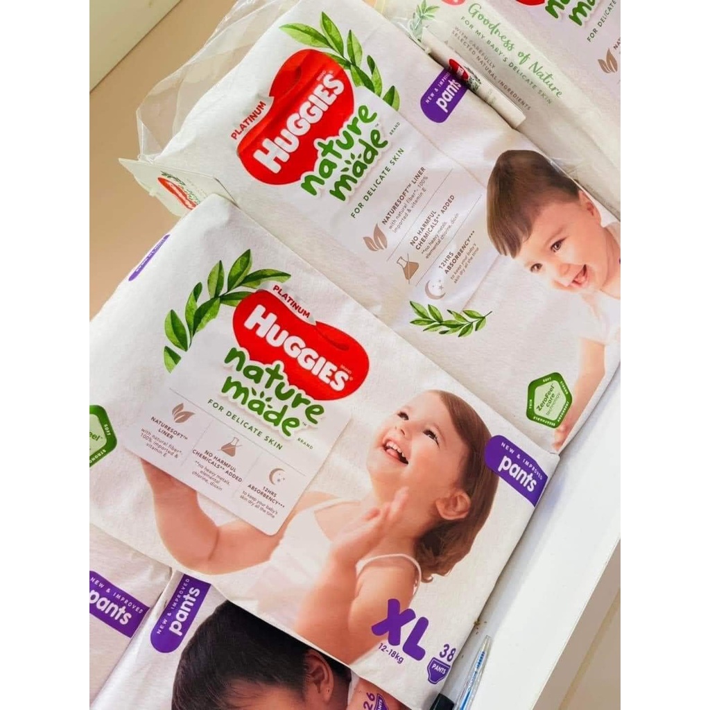 Tã quần/ dán Huggies Platinum Made cao cấp cho bé