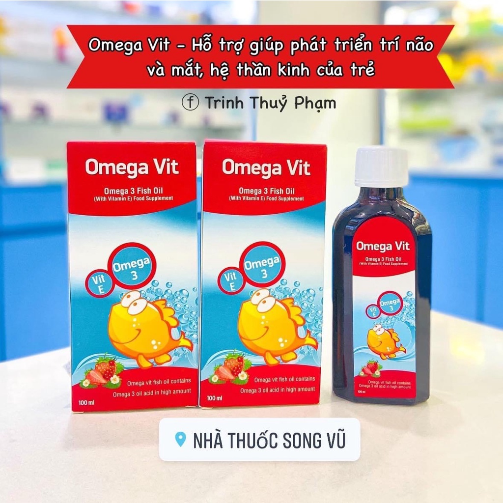 Omega Vit bổ sung Omega 3 DHA EPA cho bé giúp phát triển trí não, mắt và hệ thần kinh