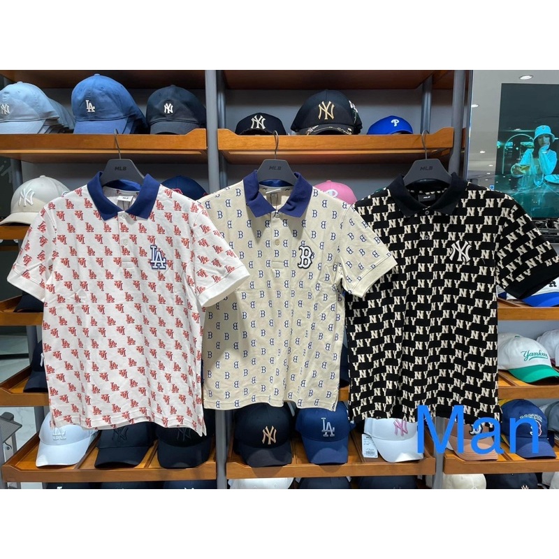 Áo thun Polo MLB Monogram 2023 Unisex chính hãng full tag