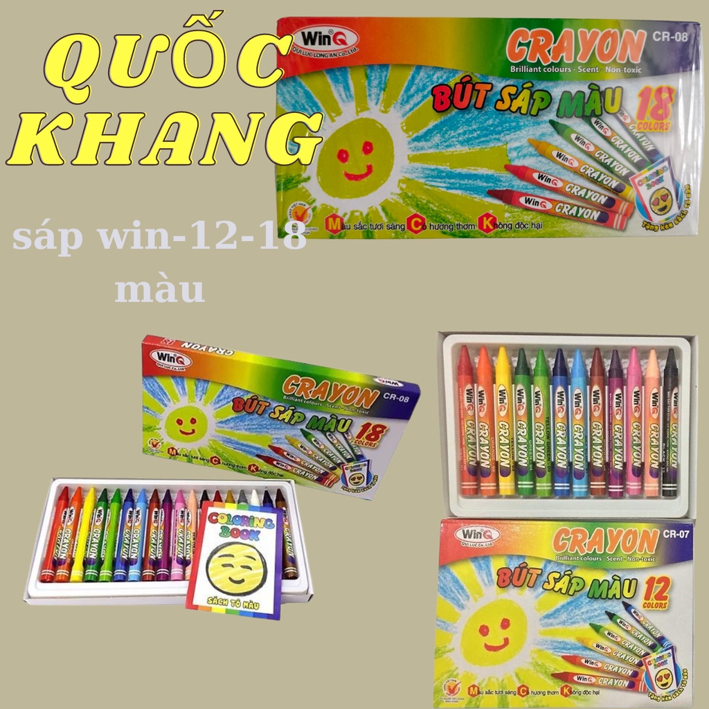 Sáp 12 màu WinQ CR-07 /CR-08