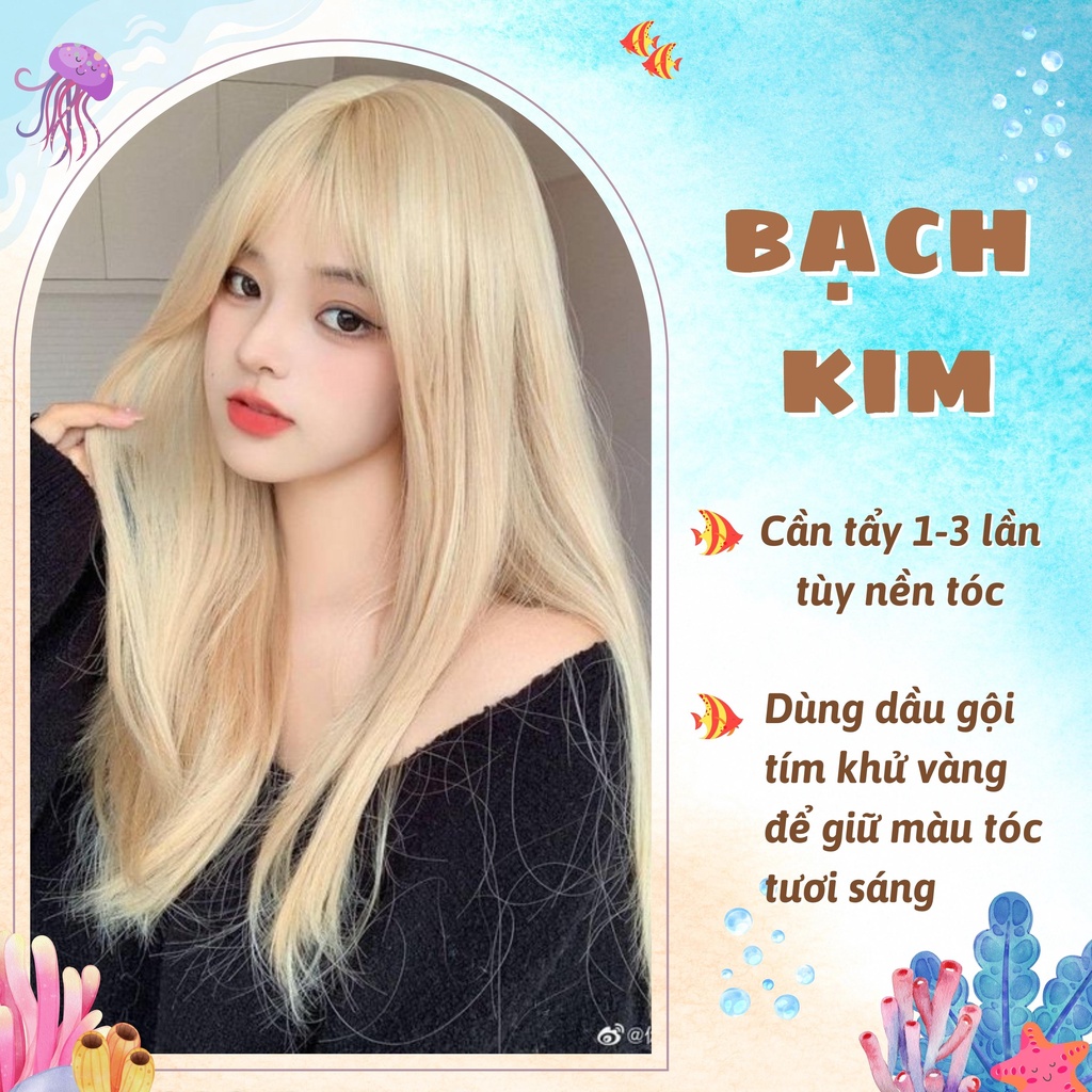 Thuốc Nhuộm Tóc Màu Bạch Kim - Risu Hair.