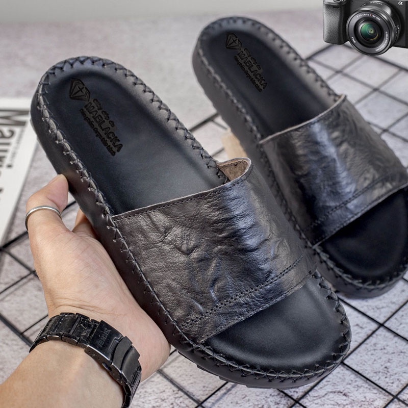 Dép da nam quai ngang đẹp,da mềm,êm,hàng thời trang cao cấp M305