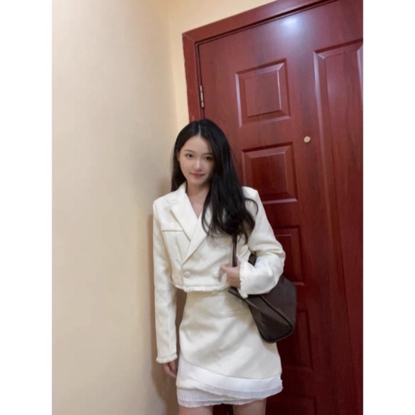 (MộcLan.Hoa) Sét áo Dạ tweed kèm chân váy chữ A hàng cao cấp quảng châu | BigBuy360 - bigbuy360.vn
