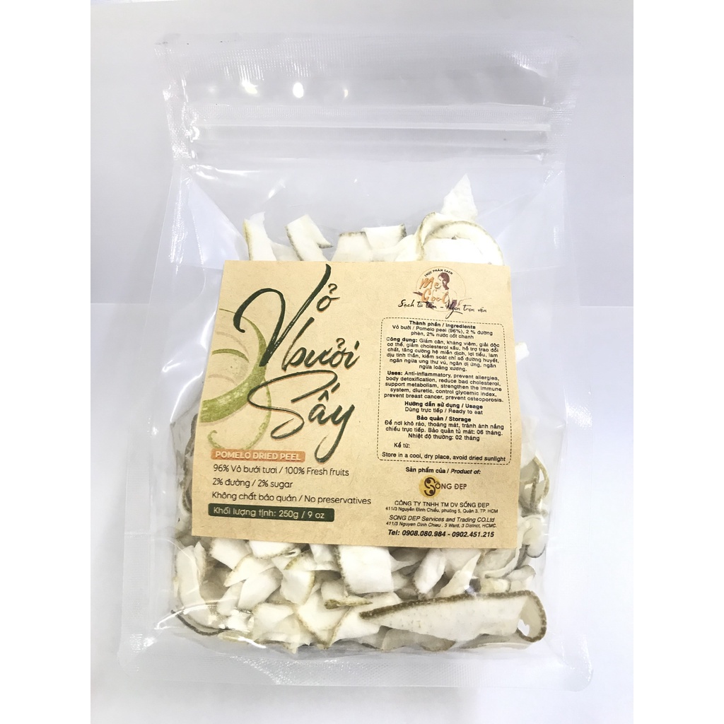 VỎ BƯỞI SẤY XÍ MUỘI 250 GRAM - TPS MẸ COOL