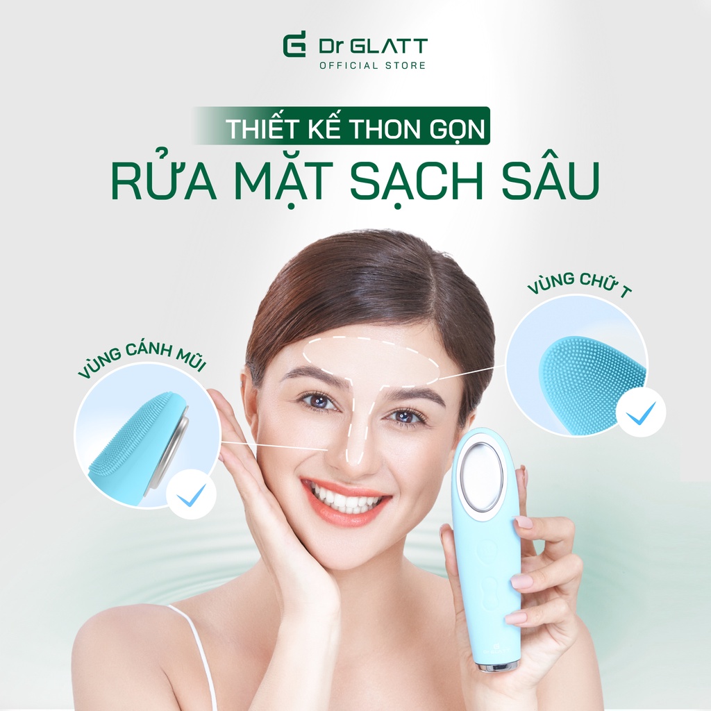 Máy Rửa Mặt Sạch Sâu Tẩy Trang Đẩy Tinh Chất Massage Mắt DR GLATT DUA FIT PRO