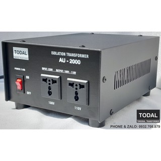 Biến áp cách ly xuyến 2 kVA - Điện ra 100V/110V