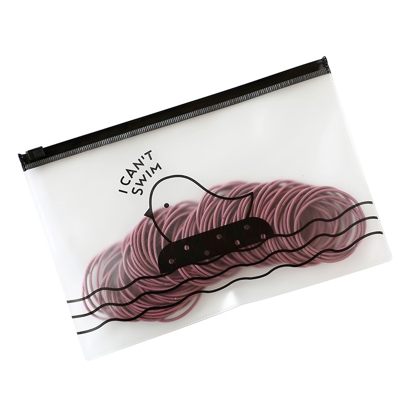 Set 50 Dây Chun Buộc Tóc Trơn Dựng Túi Zip Mix Màu