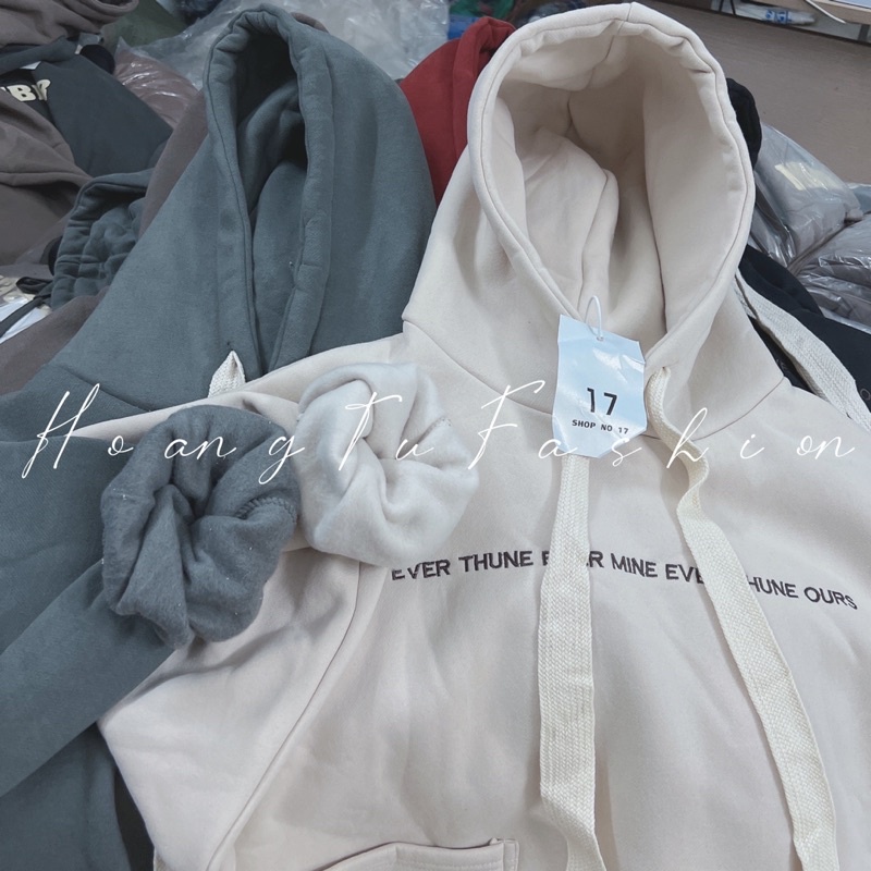 Áo hoodie nỉ bông Shop No.17 chữ thêu M673