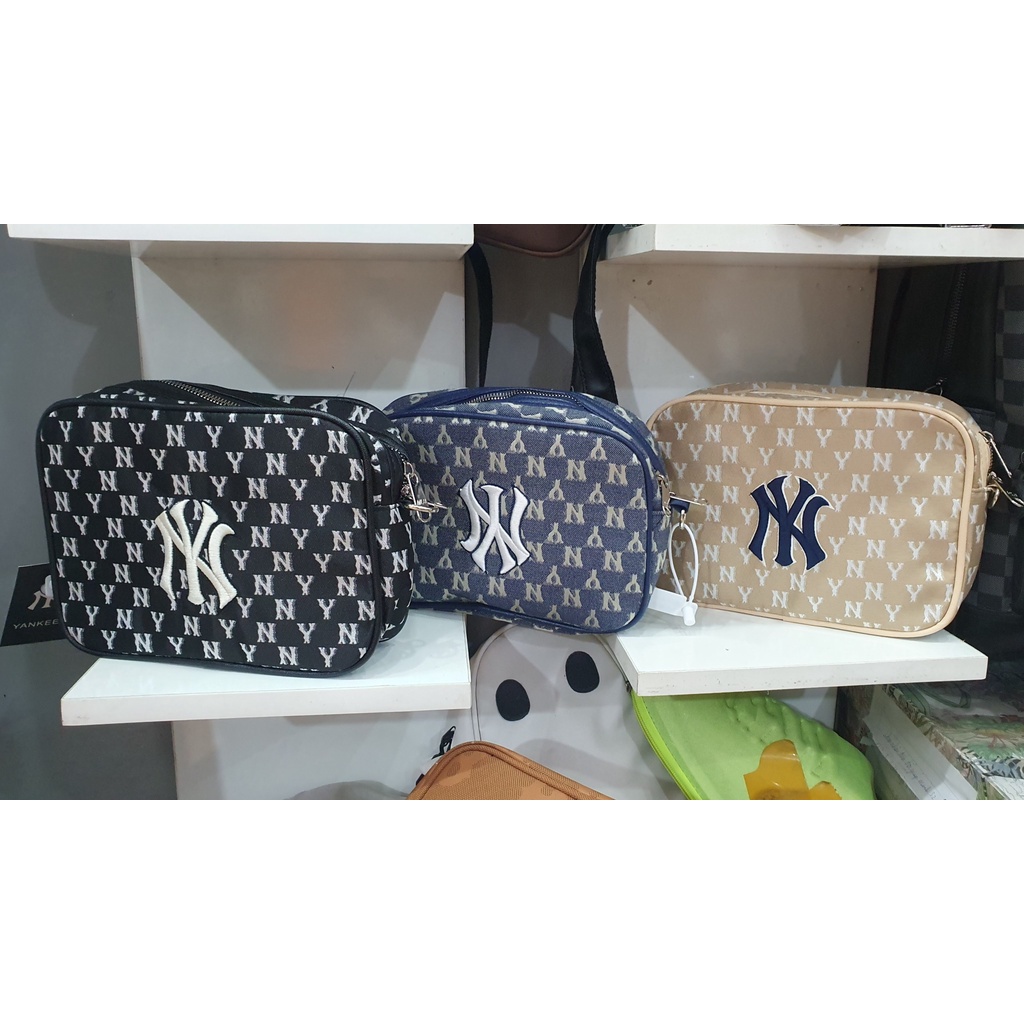 Túi đeo chéo MLB hoạ tiết NY hàng Quảng Châu cao cấp dành cho cả nam và nữ phong cách Hàn Quốc