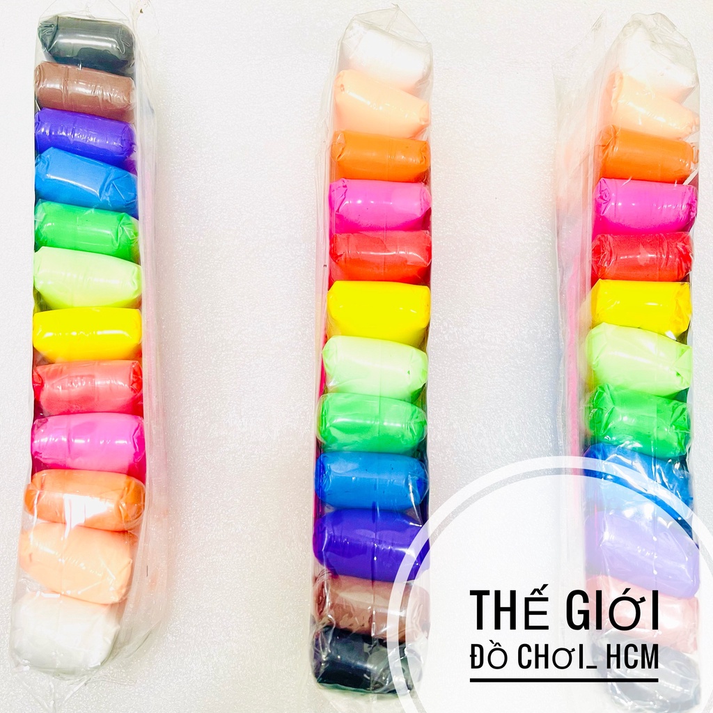 [BỔ ÍCH- LOẠI 1]Đồ chơi trẻ em đất sét nhật tự khô - lốc 12 màu dành cho các bé học thủ công, giúp bé thỏa sức sáng tạo.