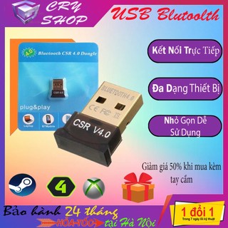 Usb bluetooth, usb thu bluetooth 4.0 không dây cho pc win 10 8 7 chơi game không dây với tay cầm ps4