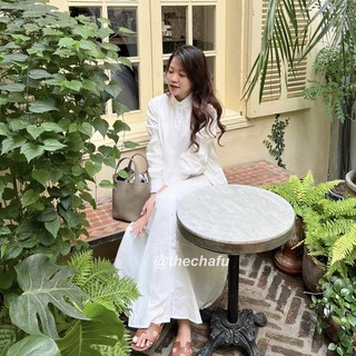 ĐẦM SOMI CỔ TRỤ DÁNG SUÔNG