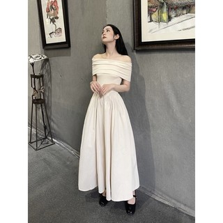 Váy Ceci Dress trễ vai thanh lịch chất liệu co dãn O.N WORKSHOP