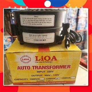 Biến áp đổi nguồn hạ áp 1 pha lioa, điện vào 220v, điện ra 100v & 120v công suất 1200va - 900w, biến áp nội địa nhật