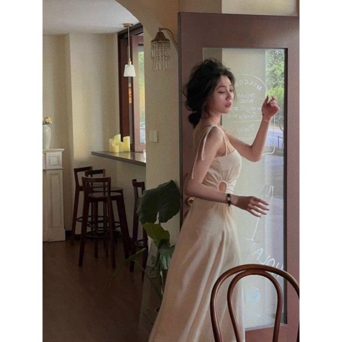 (Fom: <55kg)Đầm Hai Dây Eo Khoét Lỗ Nhỏ Trònváy Chúa Nữ Tính, Đầm Công Chúa, Dự Tiệc, Thường Ngày, Ăn Cưới, Dã Ngoại JL3 | BigBuy360 - bigbuy360.vn