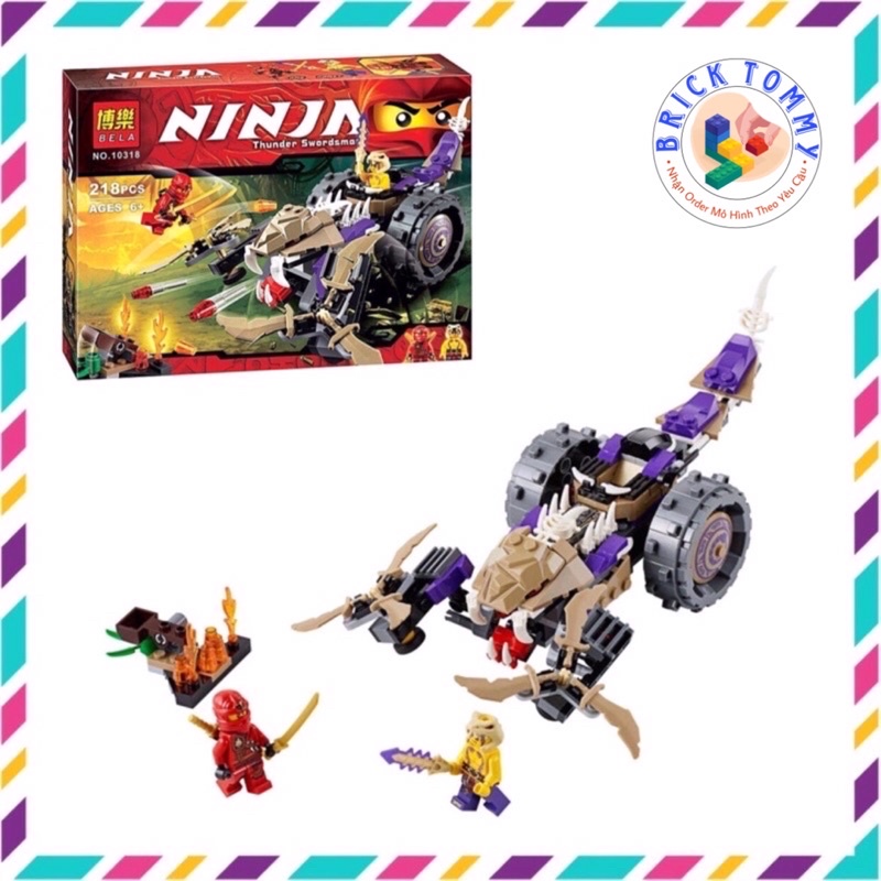 Đồ Chơi Lắp Ráp Mô Hình Ninjago Bela 10318 Cỗ Xe Máy Nghiền Anacondrai