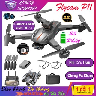 Plycam điều khiển-fIycam mini giá rẻ P11 camera kép 4k, cảm biến chống va chạm trên không, pin 2500 không chổi than