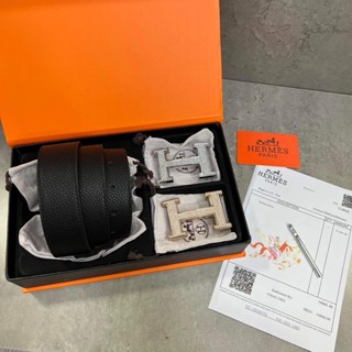 Thắt Lưng Da Nam Chữ H Đính Đá 2 Mặt Full Box 2375