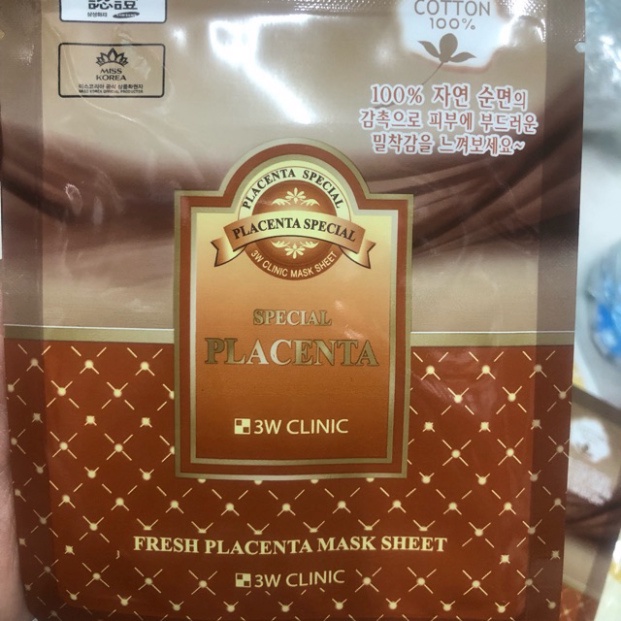 Combo 10 Miếng đắp mặt nạ nhau thai cừu Placenta mask sheet