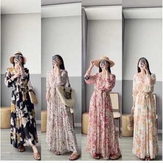 🌈sale 🌈 Đầm voan dài tay bigsize
