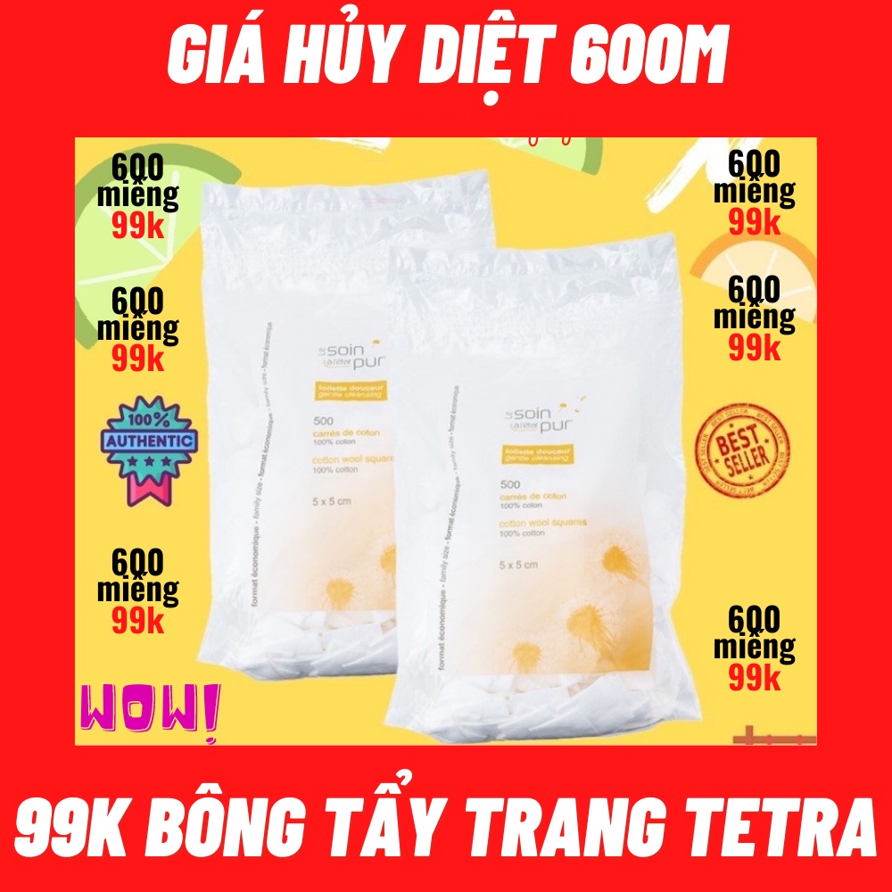 Bông tẩy trang tetra 600 miếng của pháp date tháng 4/2026, Bông tẩy trang Lamer 201 miếng