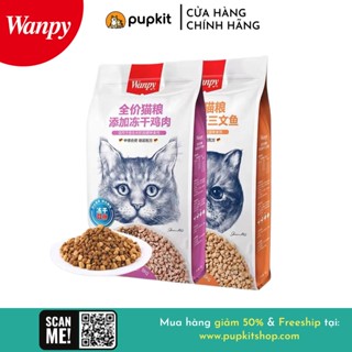 Hạt thức ăn Mèo WANPY Topping Cá Hồi/Thịt Gà Đông Khô