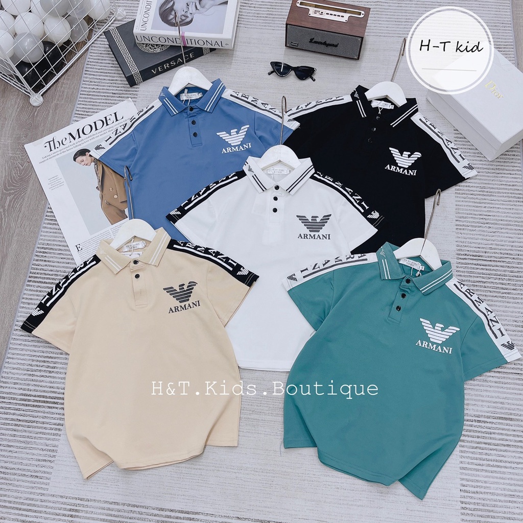 áo polo bé trai size đại hàn quốc cao cấp 18-50kg, áo phông có cổ bé trai đi học đi chơi