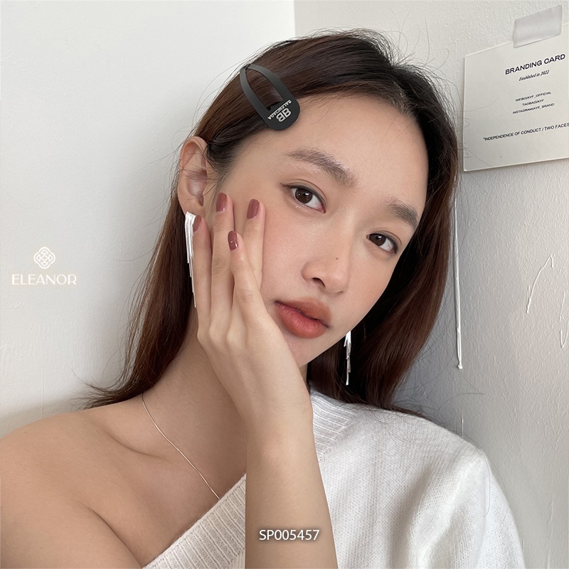 Bông tai nữ chuôi bạc 925 Eleanor Accessories dạng sợi tua rua phụ kiện trang sức 5457