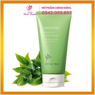 CHÍNH HÃNG - Sữa Rửa Mặt Innisfree - Dưỡng Ẩm Innisfree Chiết Xuất Trà Xanh Làm Sạch Da 150Ml