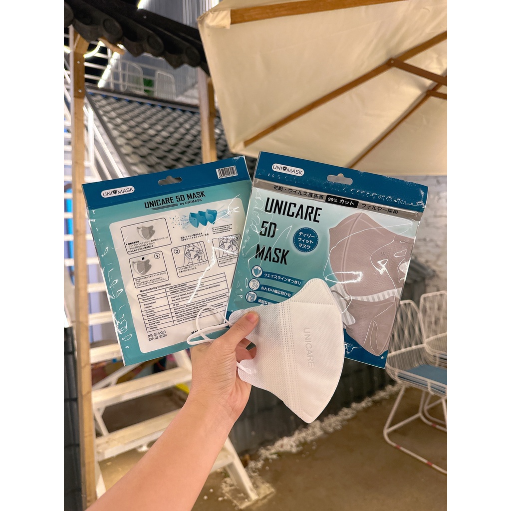 Khẩu Trang 5D UNICARE Thùng 100 Chiếc Người Lớn