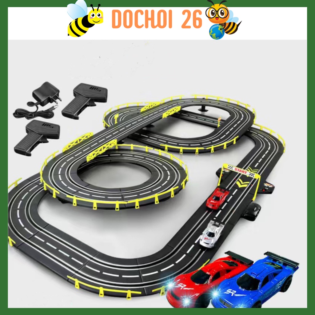 Đường ray xe ô tô đua kèm điều khiển từ xa,Game đua xe ô tô đồ chơi,ô tô Đồ chơi điều khiển từ xa hai người